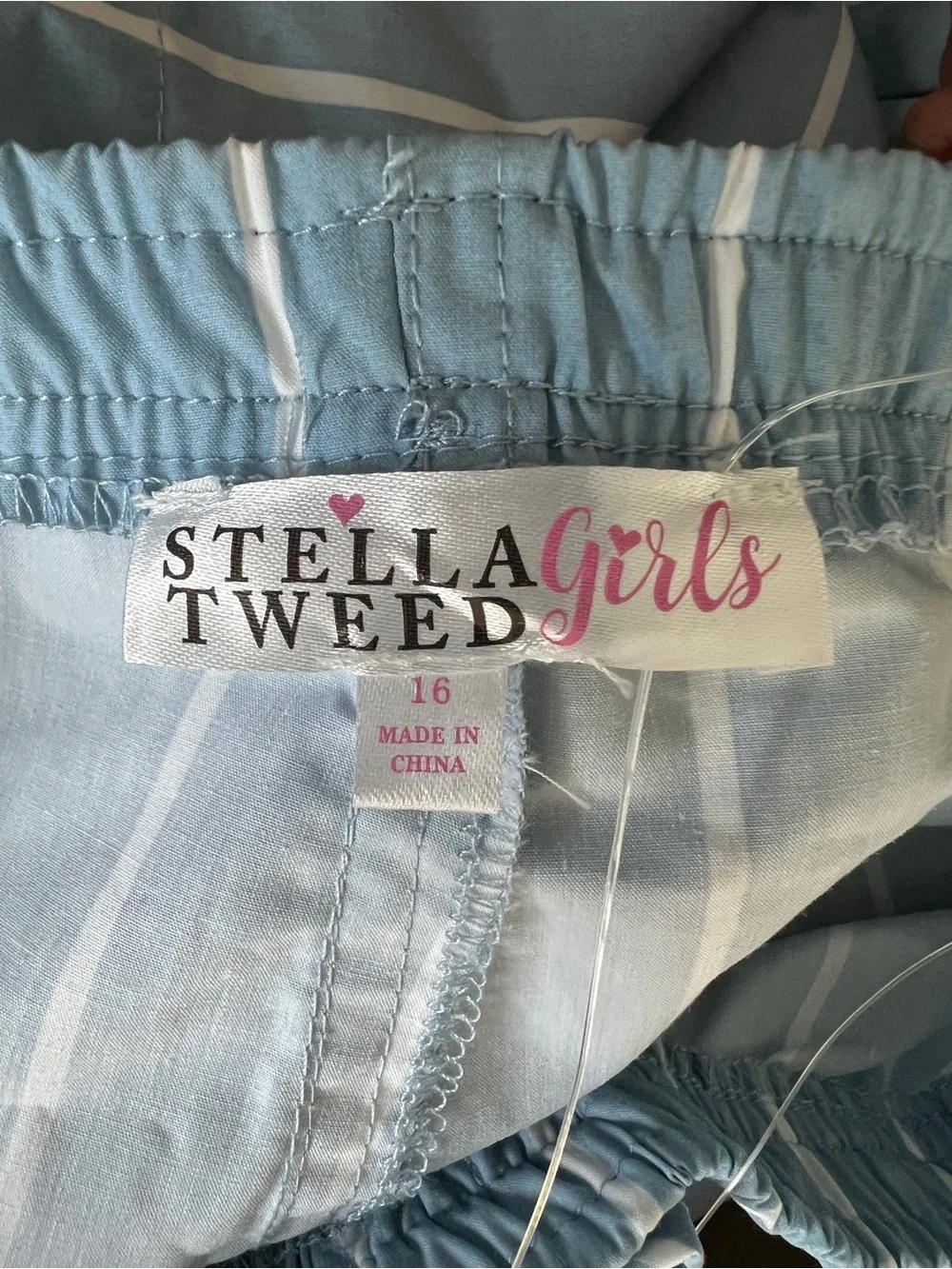 Stella Tweed Girls Pink Sleep Shorts and Blue Sleep Pants Size 16